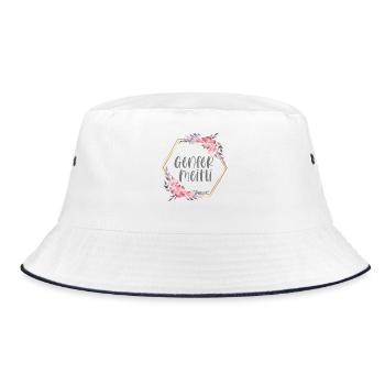 Schweiz Genf Mädchen Heimat Geschenk - Bucket Hat - Weiß/Navy - Vorne