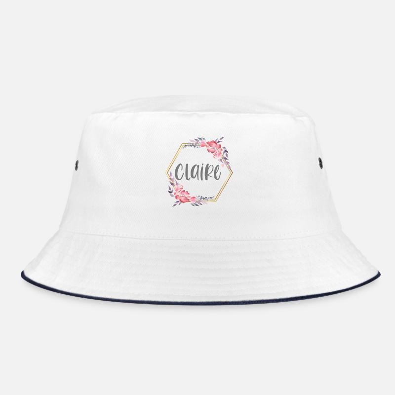 Cadeau de bébé prénom fille Claire - Bob - blanc/marine