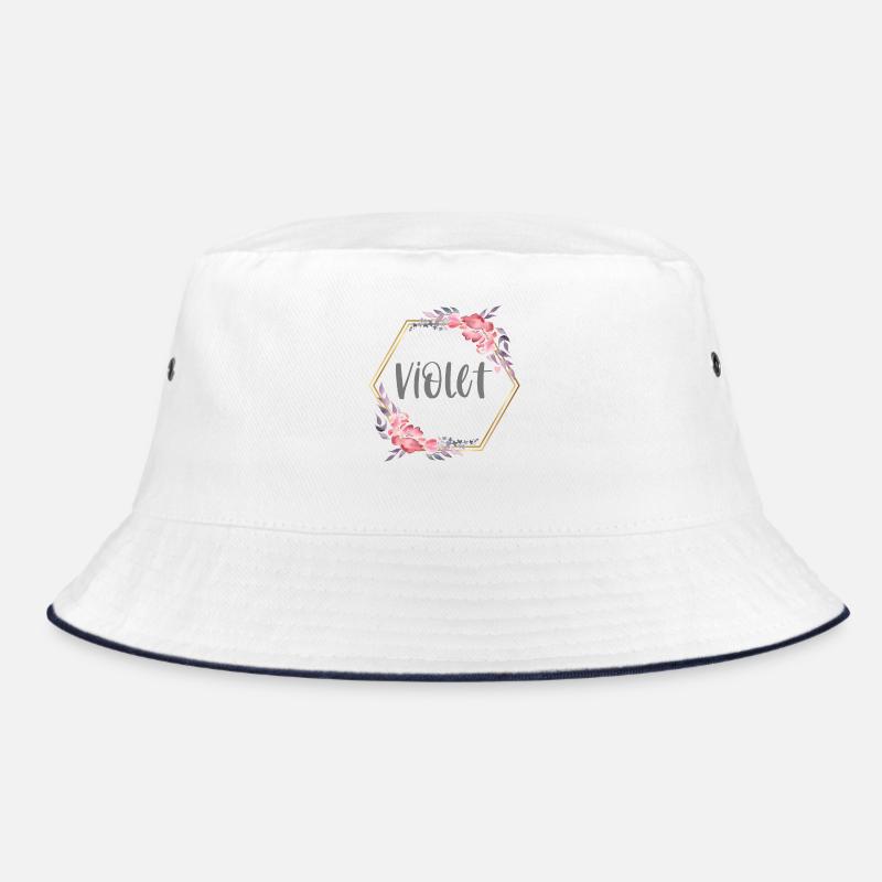 Violet Mädchen Name Baby Geschenk Bucket Hat