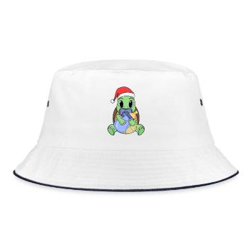 Tortue bébé Noël - Bob - blanc/marine - Devant