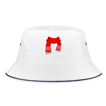 Frohe weihnachten Frohe weihnachten Frohe weihnach - Bucket Hat - Weiß/Navy - Vorne