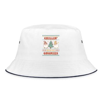 Pull de Noël moche - Bob - blanc/marine - Devant