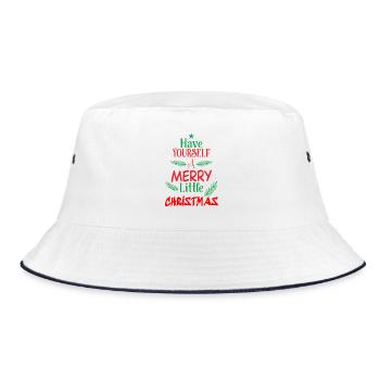 Frohe weihnachten Frohe weihnachten Frohe weihnach - Bucket Hat - Weiß/Navy - Vorne