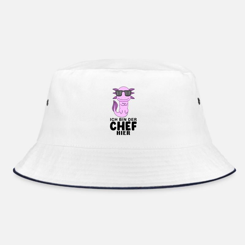 Chef Spruch mit Axolotl Motiv Bucket Hat