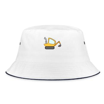 Bagger - Bucket Hat - Weiß/Navy - Vorne