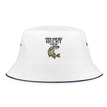Hecht - Bucket Hat - Weiß/Navy - Vorne