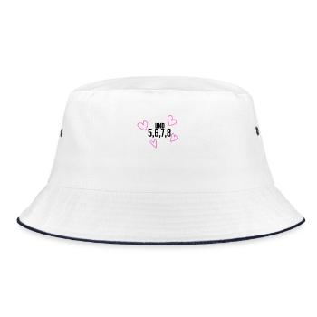 Tanzen Tanz Tanzkurs Rhythmus - Bucket Hat - Weiß/Navy - Vorne