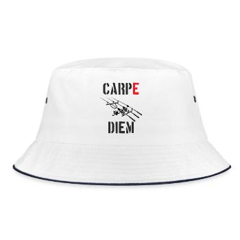 Low Carpe Diem Carphunters Carp Carp Angler - Bucket Hat - white/navy - Front