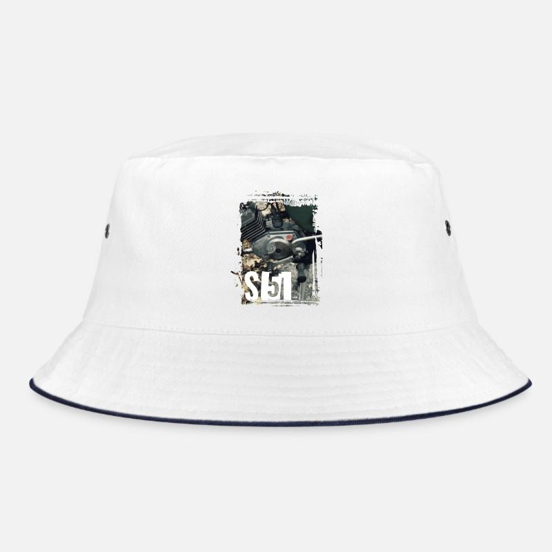 S51 Enduro Motorcycle Engine Block Bucket Hat