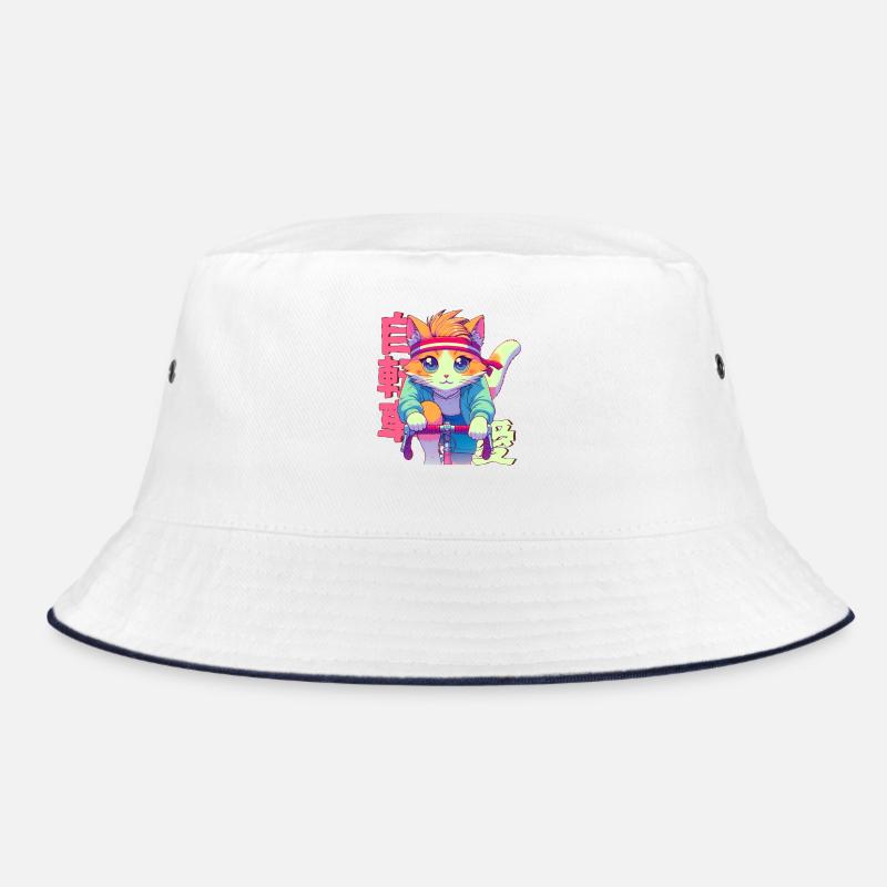 Radfahrender Anime Katze Neko Bucket Hat