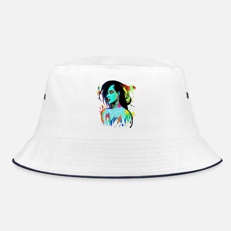 Neon Portrait Color Explosion Bucket Hat