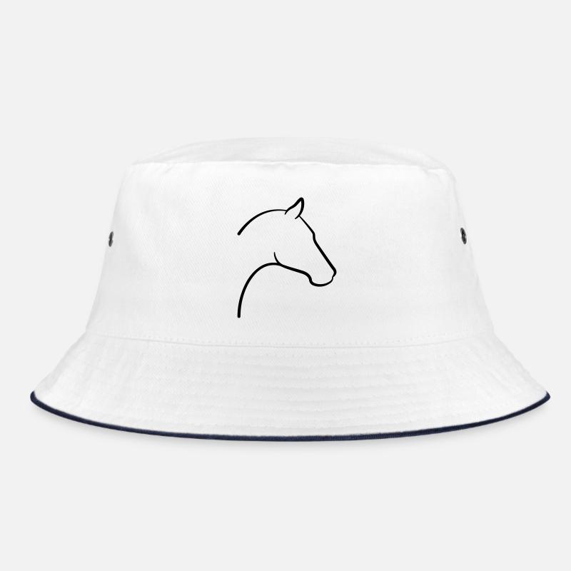 Pferd Kopf Symbol Umriss Bucket Hat