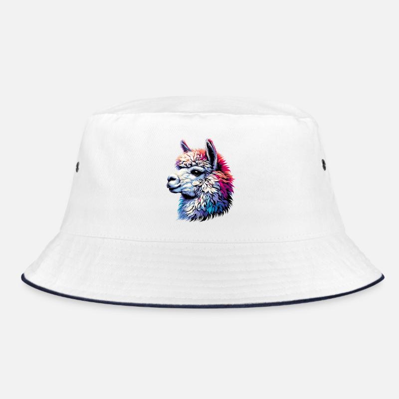 Alpaka - Bucket Hat - Weiß/Navy