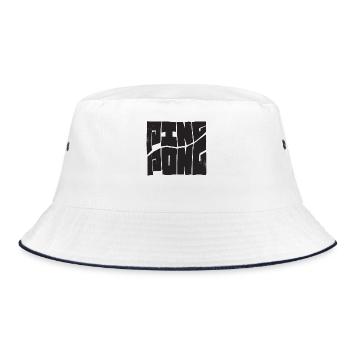 Table tennis with table tennis bat Ping Pong - Bucket Hat - white/navy - Front