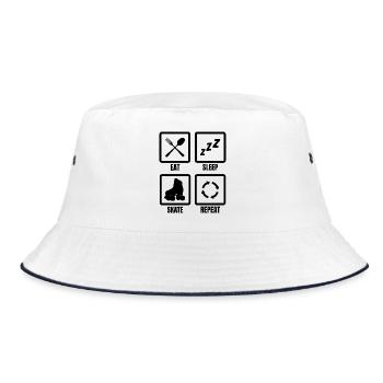 Roller Skater Daily Routine - Bucket Hat - white/navy - Front