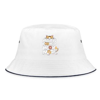 Citation de chat ludique pour les amoureux - Bob - blanc/marine - Devant