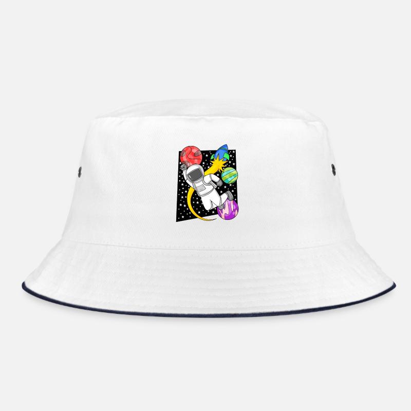 Astronaut Motif Outer Space Bucket Hat