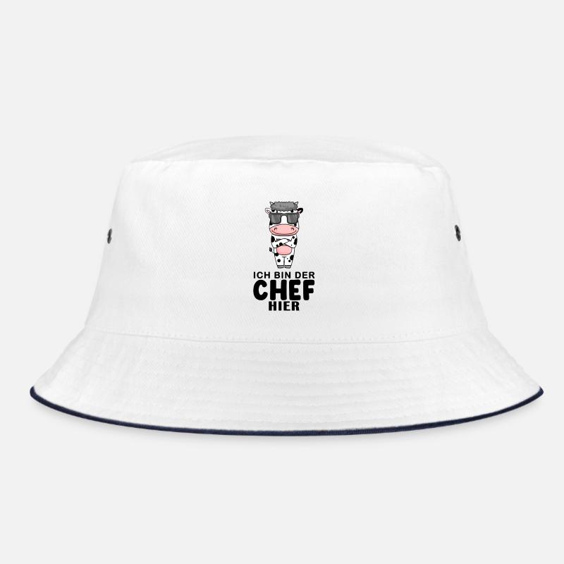 Chef Spruch Anführer Kuh Motiv Bucket Hat
