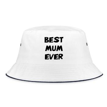 Die beste Mutter aller Zeiten - Muttertag - Bucket Hat - Weiß/Navy - Vorne