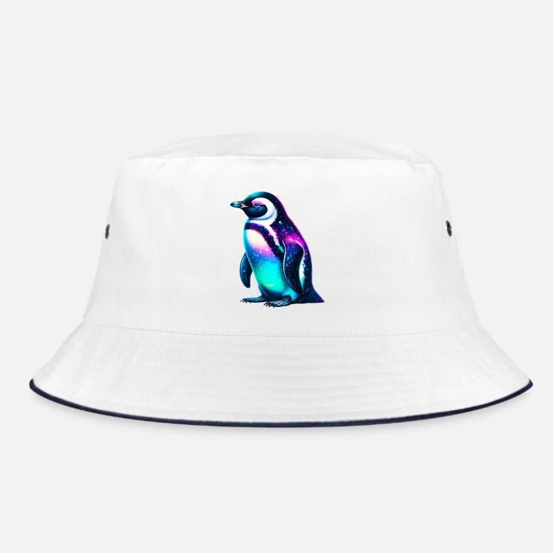 Aurora Borealis Pinguin Bucket Hat