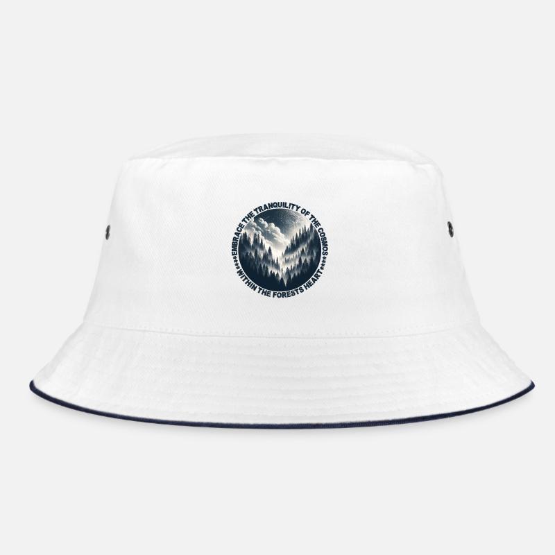 Mystic Forest Nightscape: Eine himmlische Symphonie Bucket Hat