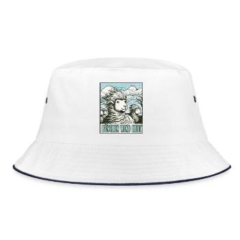 T-Shirt schaf Usedom – Ostsee Streetwear Design - Bob - blanc/marine - Devant