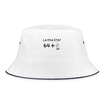 My age 65 - Bucket Hat - white/navy - Front