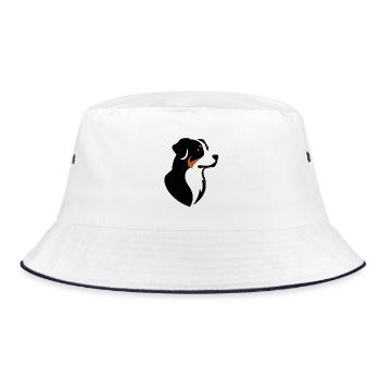 Appenzeller Sennenhund - Bucket Hat - Weiß/Navy - Vorne