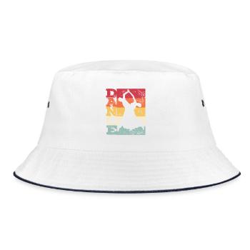Gesellschaftstanz Wiener Walzer - Bucket Hat - Weiß/Navy - Vorne