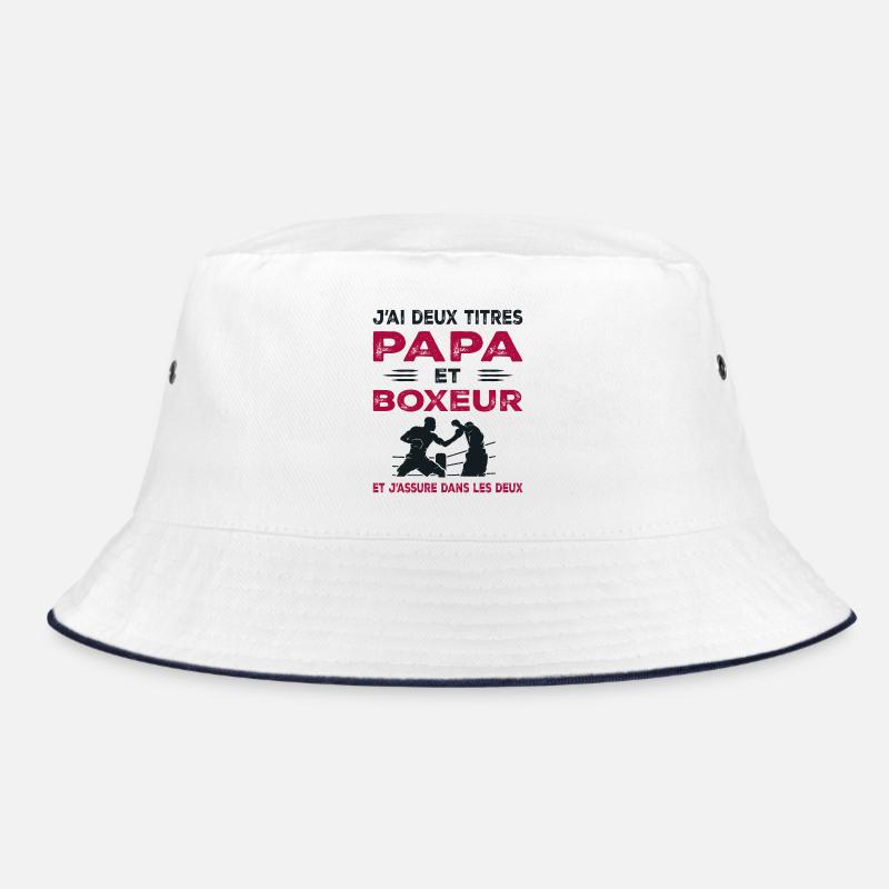 Ich habe zwei Titel: Papa und Boxerboxen Bucket Hat