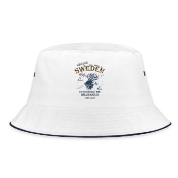 Sweden - Unique wild Nature of Sweden - Bucket Hat - Weiß/Navy - Vorne
