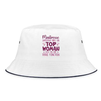 Maîtresse Top Woman - Cadeau Maîtresse - Bob - blanc/marine - Devant