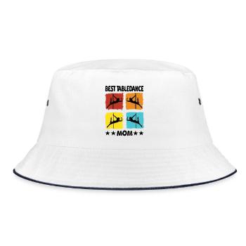 Best Tabledance Mom - Bucket Hat - Weiß/Navy - Vorne