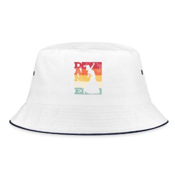 Flamenco woman with flamenco dress - Bucket Hat - white/navy - Front