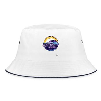 Classic classic car: Lowrider legend - Bucket Hat - white/navy - Front