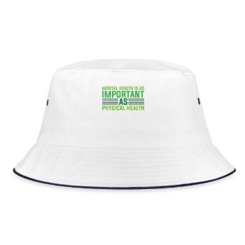 Mental Health Mental Stability - Bucket Hat - white/navy - Front