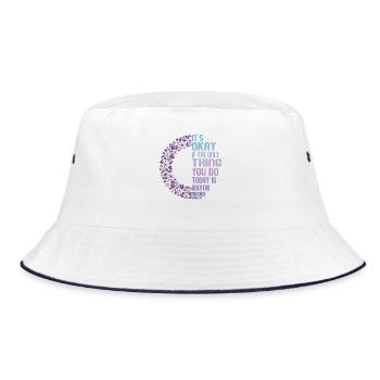 Guerrier pour la santé mentale Violet et turquoise - Bob - blanc/marine - Devant