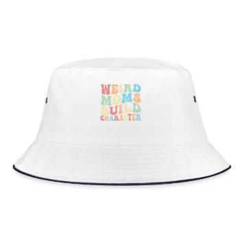 Weird Moms Build Character - Bucket Hat - white/navy - Front