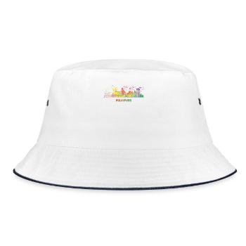 Memphean Skyline Memphis - Bucket Hat - white/navy - Front