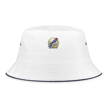 Bird breeder Ornithologist Bird watcher - Bucket Hat - white/navy - Front