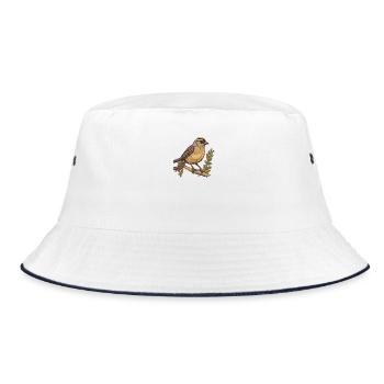 Bird breeder Ornithologist Bird watcher - Bucket Hat - white/navy - Front