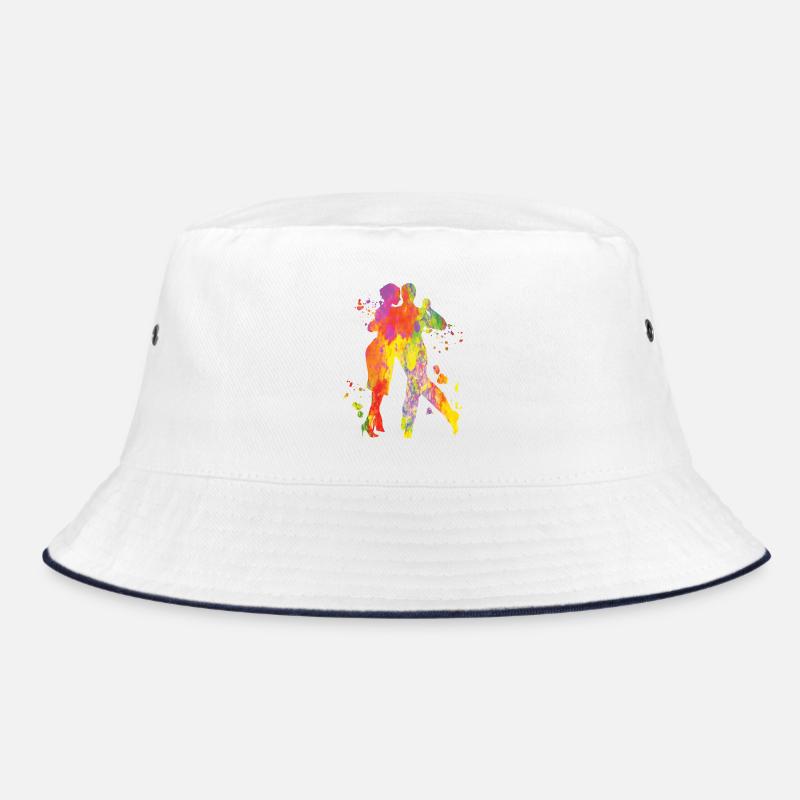 Argentinischer Tango Tanzen Milonga Vals - Bucket Hat - Weiß/Navy