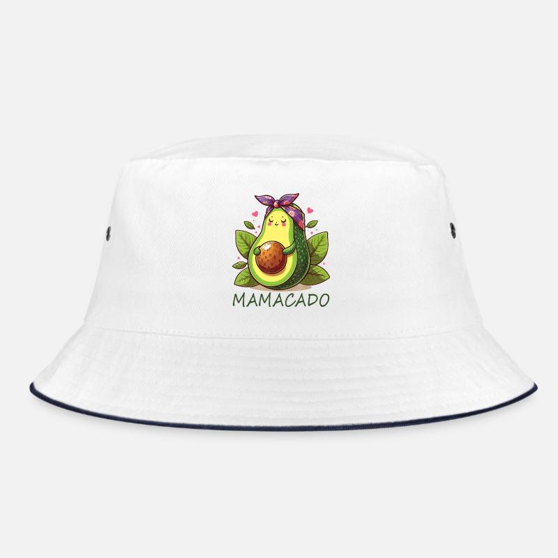 Muttertag Avocado Lover Mamacado - Bucket Hat - Weiß/Navy