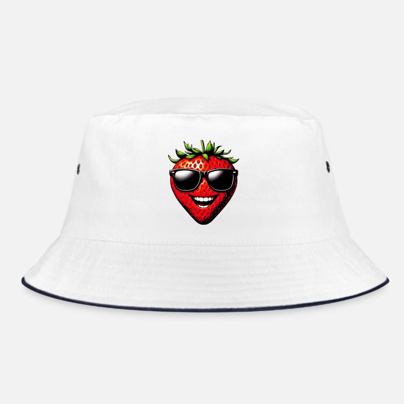 Strawberry with Sunglasses Bucket Hat