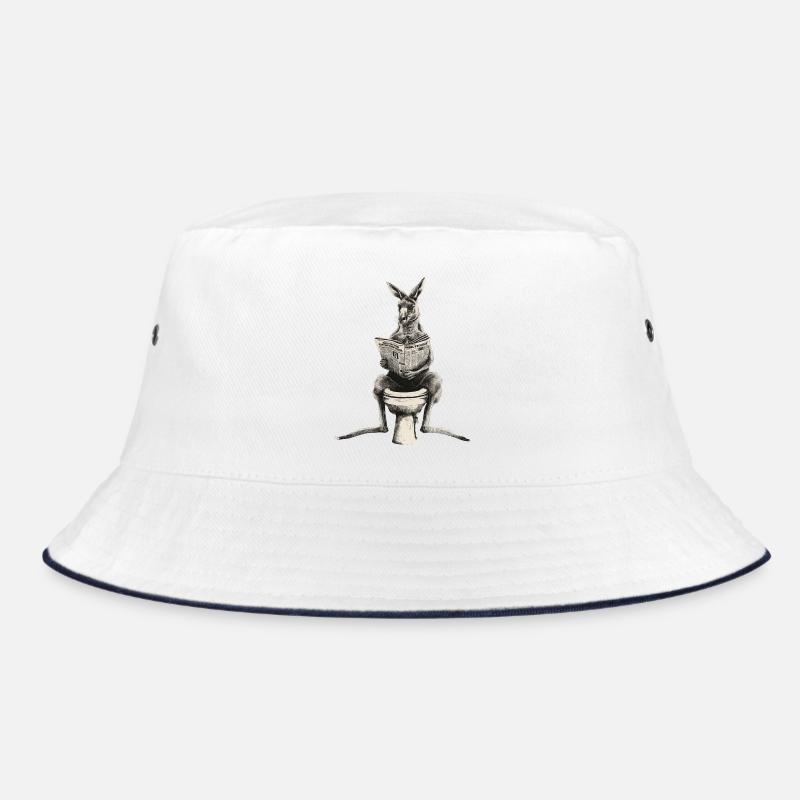 Kangaroo enjoying morning reading Bucket Hat