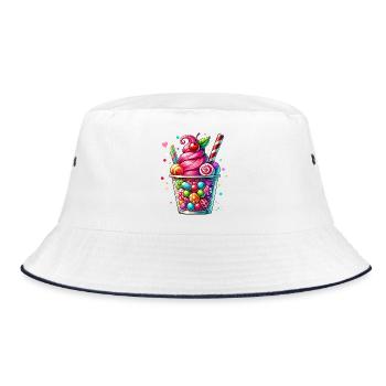 Pleasure for the Senses: Candy Milkshake Mug - Bucket Hat - white/navy - Front