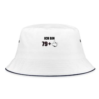 80 Geburtstag - Bucket Hat - Weiß/Navy - Vorne