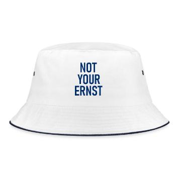 Not Your Ernst - Nicht dein Ernst - Cooler Spruch - Bucket Hat - Weiß/Navy - Vorne