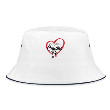 Cousin Weekend Oh Sip Its A Cousin Trip - Bucket Hat - white/navy - Front