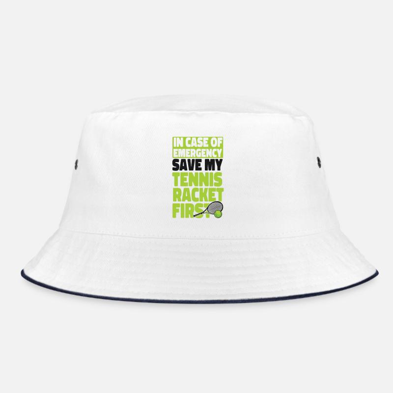 Funny Tennis Player Racket In Case Bucket Hat